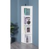 Basicwise Wall Corner 4 Tier Shelves Bookcase, White QI003553.W
